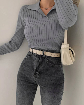 No Brand 827 grey (деми) свитер женские