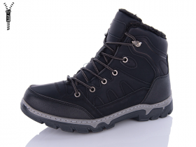 No Brand A2306A black (зима) ботинки мужские