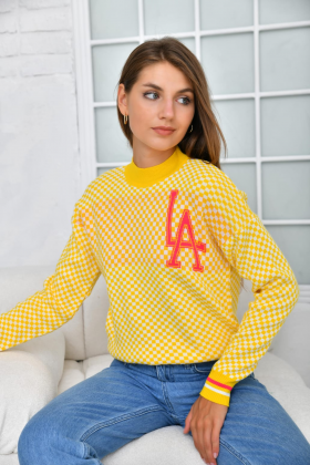 No Brand 1105 yellow (деми) свитер женские