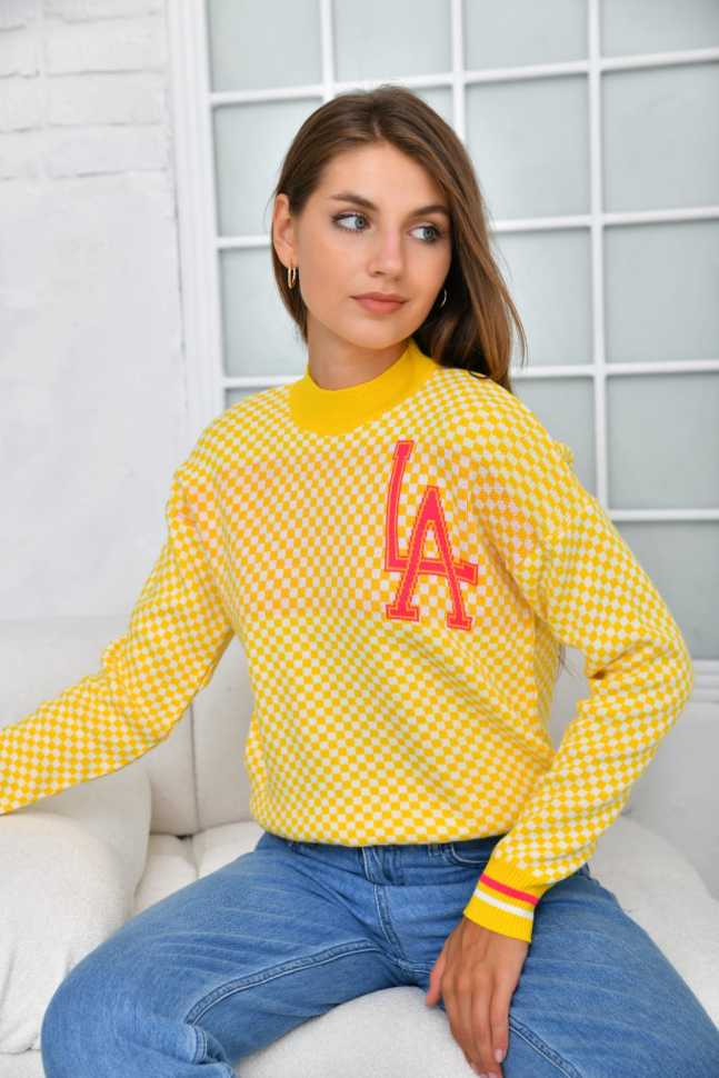 No Brand 1105 yellow (демі) светр жіночі