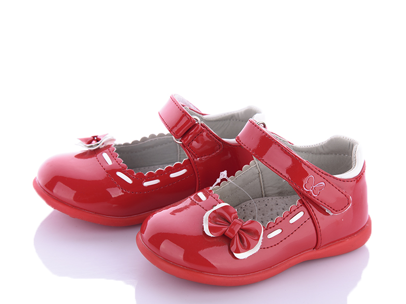 Clibee D501 red (деми) туфли детские