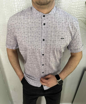 No Brand 1621 grey (лето) рубашка мужские