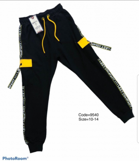 No Brand 9540 yellow (деми) штаны спорт детские