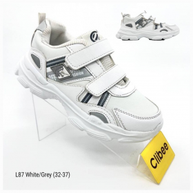Clibee Apa-L87 white-grey (деми) кроссовки детские