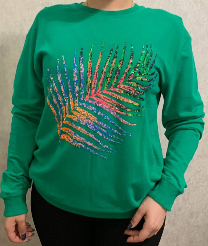No Brand 0125 green (деми) свитер женские