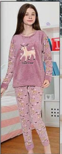 No Brand 8804 powder (зима) пижама детские