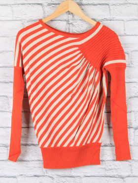 No Brand J12062 оранжевый (деми) свитер женские