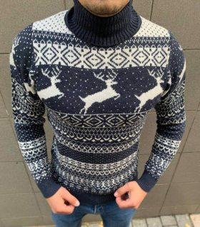 No Brand S2661 navy (зима) свитер мужские