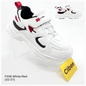 Clibee Apa-F958 white-red (деми) кроссовки детские