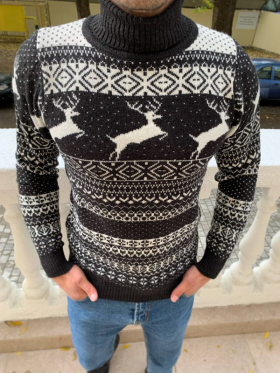 No Brand S2662 black (зима) свитер мужские