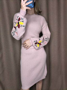 No Brand 5116 pink (зима) сукня жіночі