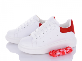 Violeta 20-657 white-red (демі) кросівки жіночі