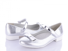 Clibee D86 silvery (демі) туфлі дитячі