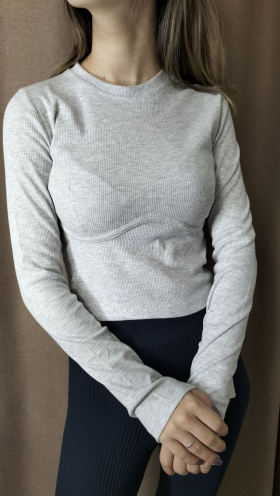 No Brand 2412 l.grey (деми) свитер женские