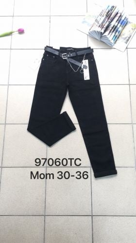 No Brand 97060 black (деми) джинсы женские