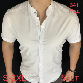No Brand 341 white (літо) сорочка чоловіча
