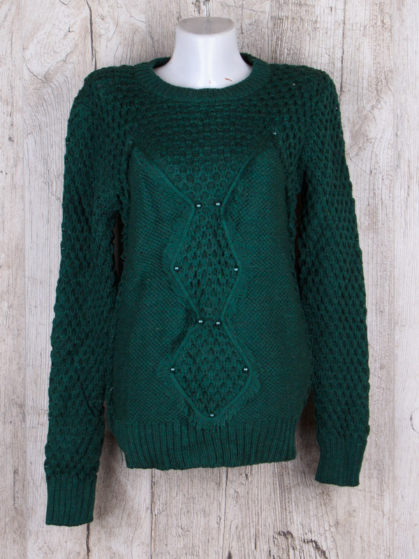 No Brand 338 green (зима) светр жіночі