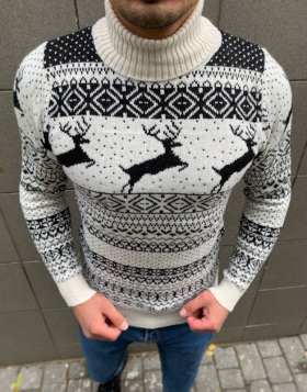 No Brand S2663 white (зима) свитер мужские