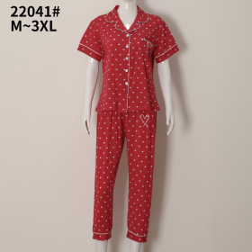 No Brand 22041 red (літо) піжама жіночі