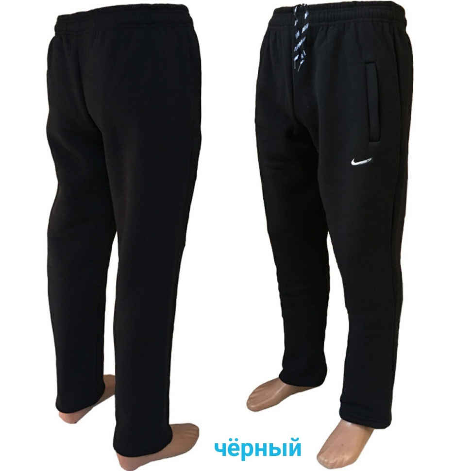 No Brand 01-1 black (зима) штаны спорт мужские