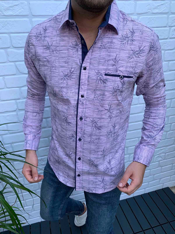 No Brand R501 purple (деми) рубашка мужские