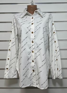 Base A8233 white батал (деми) рубашка женские