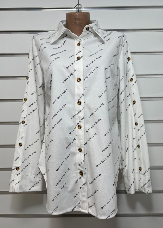 Base A8233 white батал (демі) сорочка жіночі