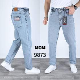 No Brand 9873 l.blue (деми) джинсы мужские