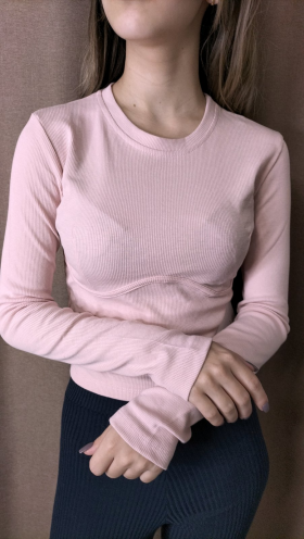 No Brand 2412 pink (демі) светр жіночі