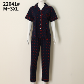 No Brand 22041 navy (лето) пижама женские