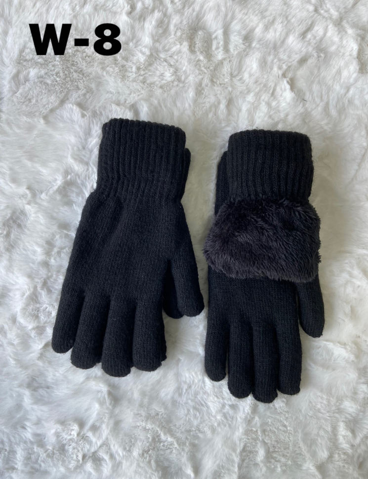 No Brand W8 black (зима) перчатки мужские