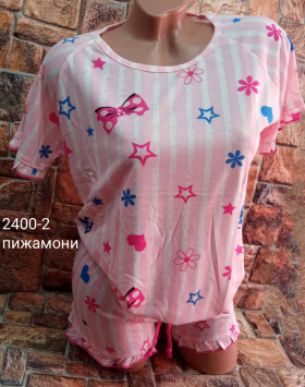 No Brand 2400-2 pink (лето) пижама женские