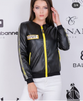 No Brand 1503 black (деми) куртка женские