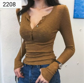 No Brand 2208 brown (деми) свитер женские