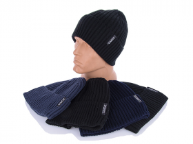 No Brand KA202 mix флис  (зима) шапка мужские