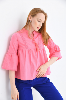 No Brand 23036 pink (літо) блузка жіночі
