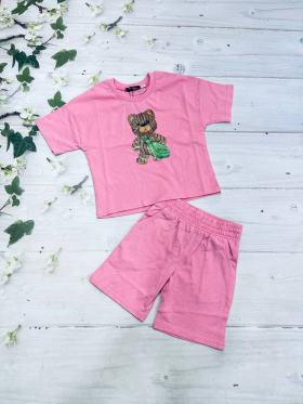 No Brand 1034 pink (лето) костюм детские
