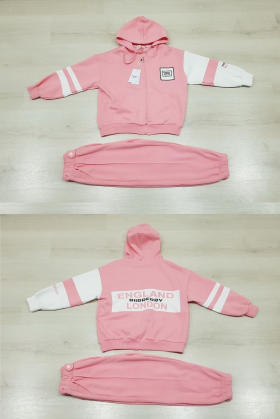No Brand 3387 pink (демі) костюм спорт дитячі