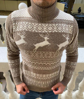 No Brand S2666 beige (зима) свитер мужские