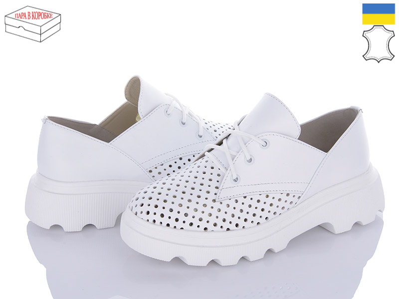 Arto 190 білий-перф (літо) жіночі туфлі