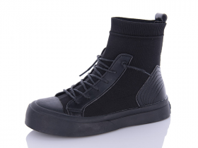 No Brand 03 black (деми) ботинки детские