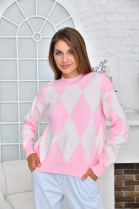 No Brand 1106 pink (деми) свитер женские