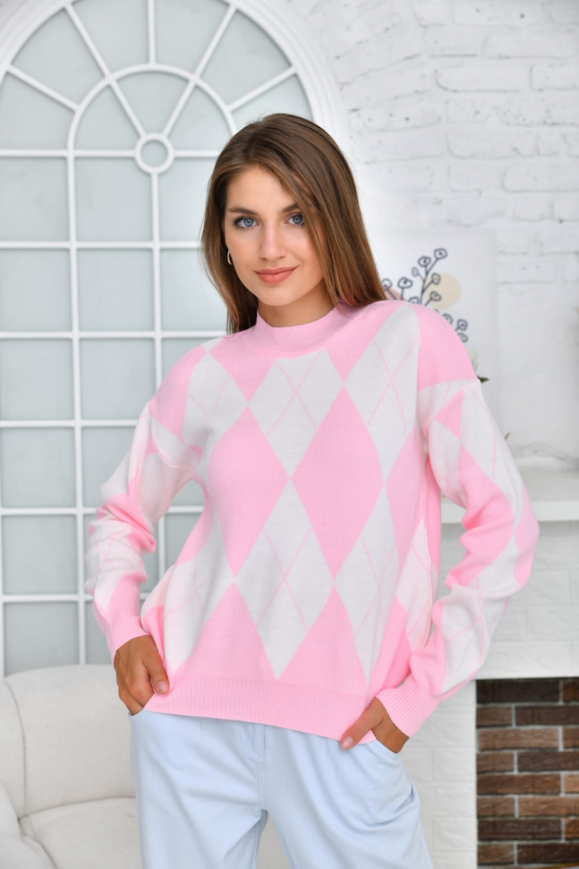 No Brand 1106 pink (демі) светр жіночі