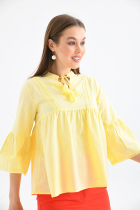 No Brand 23036 yellow (літо) блузка жіночі