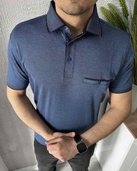 No Brand 33932 blue (лето) футболка мужские