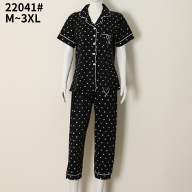 No Brand 22041 black (лето) пижама женские