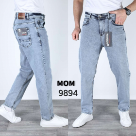 No Brand 9884 l.blue (деми) джинсы мужские