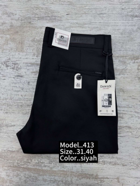 No Brand 413 black (деми) брюки мужские