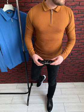 No Brand S2703 brown (деми) свитер мужские