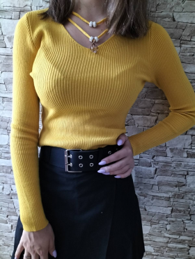 No Brand 608 yellow (деми) свитер женские
